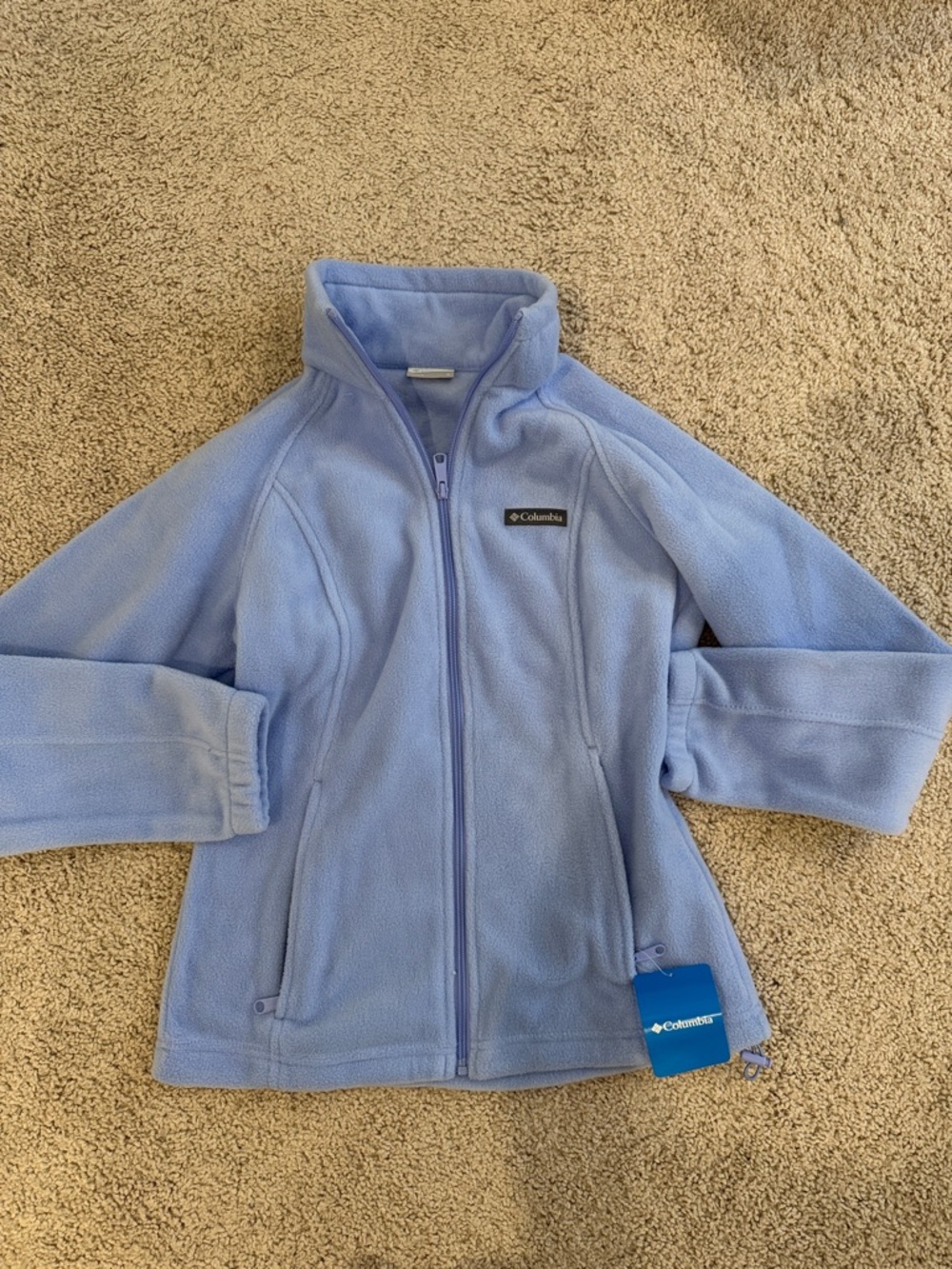 Columbia Light Blue/Periwinkle Full-Zip Fleece Jacket